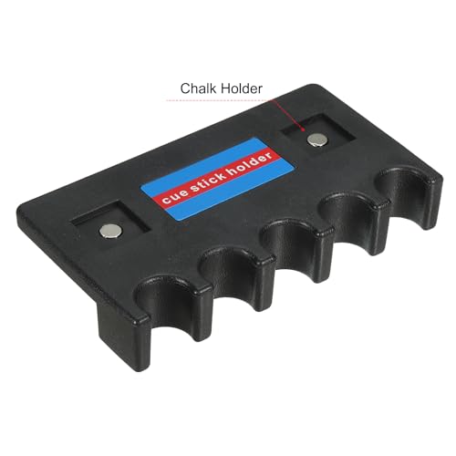 1Pcs 5 Gaten Cue Houder, Plastic Draagbare Pool Stick Houder Cue Rest Tegen Tafel Voor Biljart, Zwart 3