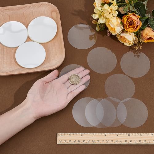 300 st Transparante Beschermende Film voor Badges, 69mm Ronde Badge, Beschermende Film voor Badge, Machine Clip Pin Button Onderdelen DIY Button Brooches Productie Accessoires 3
