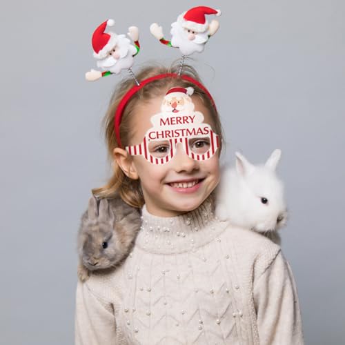 16 Stukken Kerstbril Frame, Grappige Kerstbril, Kerstbril Decoratie, Geschikt voor Kerstmis partijen, Kerstmis Foto Props 5