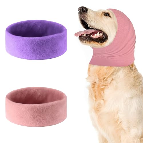 2 st Hondensnood voor hondenhals en oren Warmer, Hond Grooming Earmuffs Geluidsbescherming Pet Cat Hondenhoodie angst verlichting en kalmerende hond Earmuffs helpt kalmeren