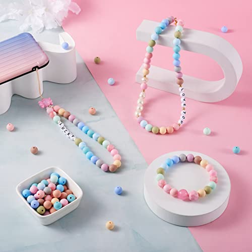 140 st. Kleurrijke Siliconen kralen Ronde Loose Spacer Rubber Kralen tellen Sorteren kralen voor DIY ketting Keychains sieraden maken gat: 1.4mm 5