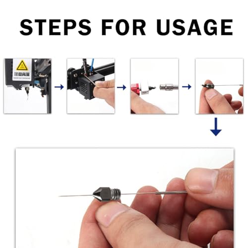 MK8 Nozzles 0,3 mm, 6 Pieces Nozzles voor 1,75 mm Filament Ender 3 Ender 3 Pro CR-10, met 3 Cleaning Steel Naalden 0,3 mm, 3 x 1 m Teflon slang + 1 Piece PC4-M6-M10 + 6 mm sleutel 3