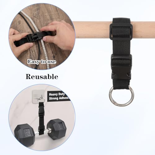 Voeg een tas Bagagebanden, 4 stuks coat gripper verstelbare bagage haken houder koffer riem bandjes dragen clips met bagage connector en haak reis accessoires voor het dragen van uw extra tassen