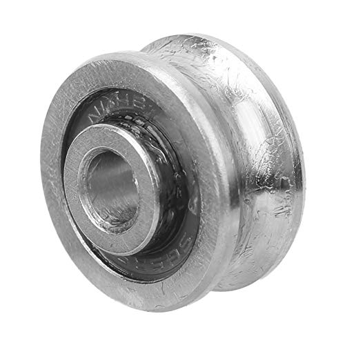 10 stuks U-groove SG15 Track U Groove Pulley Guide Bearing, 5 X 17 X 8 mm U Groove Wheel Roller Bearing voor Computer Borduren Machine [Single Row Roller] (enkele rij bal)
