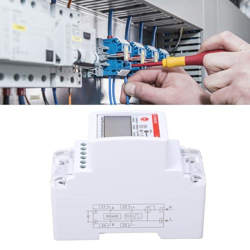 Single Phase Two Way Energy Meter Din Rail Mount KWh meter met RS485 Comm AC230V 5A 5