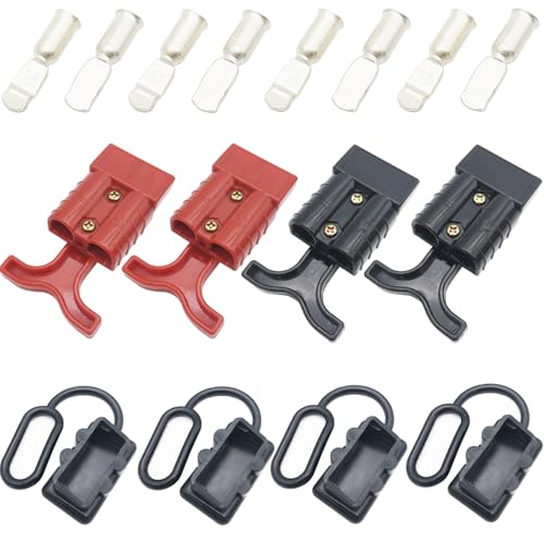 Batterijaansluiting 50 Een stekker, 600 V Quick Connect batterijconnector snelle aansluitplug geschikt voor 6-10 AWG draad (4 sets)