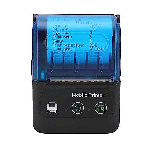 Minithermische printer, 58 mm, ontwerpbaar, voor QR-codes, 5 inch, ontwerploos, USB, thermische printer voor motorkappen, voor flitskaarten, doe-het-zelf, dagboek, foto, notities, cadeau voor 4