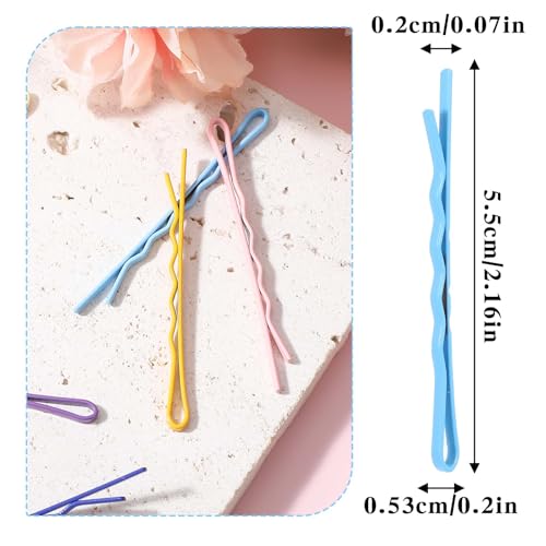 50 stuks gekleurd haar Clips klein 5,5 cm haar Clip kleurrijke Bobby Pins Wavy haarspeld Straight Hair Clip voor vrouwen metalen haarclip Haarclips Accessoires voor vrouwen 5