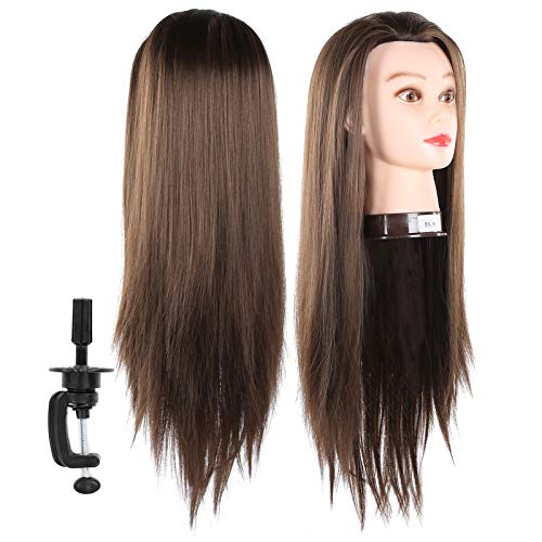 Mannequin Hoofd Menselijk Haar, Haarstyling Trainingskop, voor Haarstyling en Vlees 65 Cm voor Schoonheidsopleiding en Salonggebruik