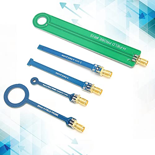 5Pcs EMC EMI Magnetic Field Probe Electronic Component Instrument in de buurt van veldgeleiding Test Antenna set om potentiële interferentiebronnen 9KHz-3GHz te lokaliseren en te lokaliseren