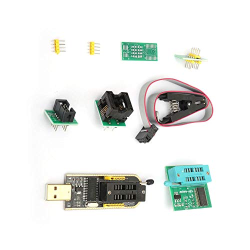 CH341A USB Programmeur + SOP8 Test Clip + 1.8V Adapter + SOP8 to DIP8 Converter Module voor Chip van 24 en 25 Series FLASH