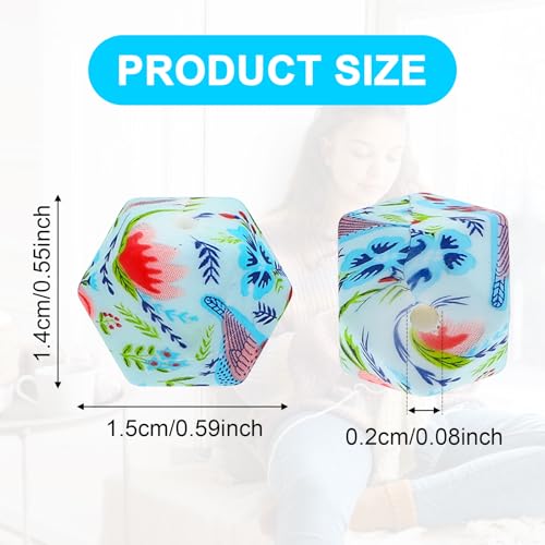 8 st Breinaalden Stitch Stoppers,Tropische bloemen Naald Tip Beschermer Breinaald Stopper Beschermkap Breiaccessoires Geschikt voor Naalden van maten (3-9mm) 3