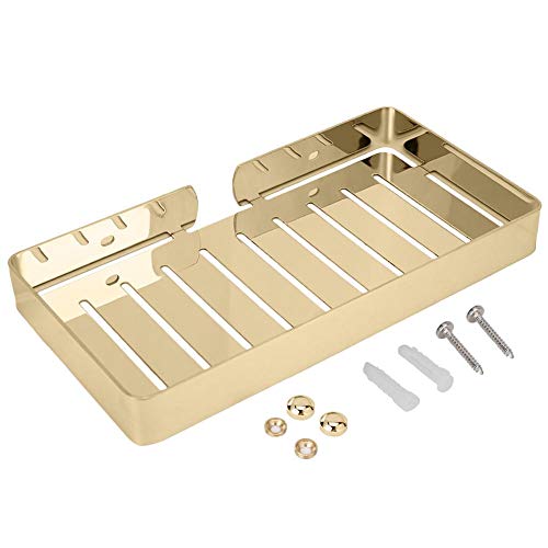 Bad Rack Opslag,Wall Holder Roestvrij stalen houder Drain Rack Rack,Combo Organizer mand voor Badkamer keuken Shampoo Zeep (Goud)