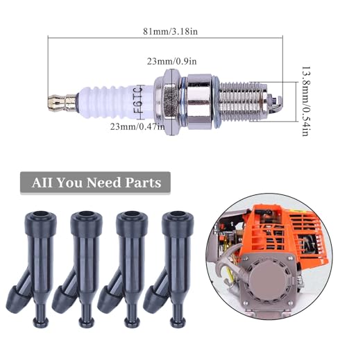 4 Spark Plug Starter Cap voor Honda GX120 GX200 GX160 GX240 GX270 GX340 GX390 GX640, Spark Plug Bellow, Resistor, Professionele Onderdelen
