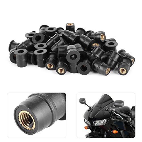 Rubber Noten M5 5 mm Motor Trim bevestigingshulpmiddelen Metrische 50 stuks Wing Noten Accessoires Zadels en andere toebehoren (UN (verpakking van 50) 5