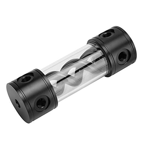 YSX-TBDB170 6 Gaten Computer Waterkoeling Tank, G1/4 Thread Cilinder PC Cooler Water Tank - Zwart 3