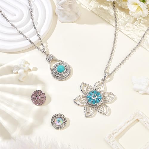 Snap Charms Ketting Kit, Verwisselbare hanger ketting set Legering Hang snap basis hangers voor ketting armbanden DIY Sieraden accessoires 4