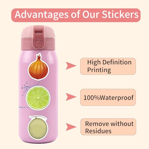 Green Fruit Sticker Set Stickers voor tieners Volwassenen 100 stuks Fruit Waterdichte Vinyl Stickers Automotor Fiets Skateboard Snowboard Bagage Laptop Kofferhelm 3