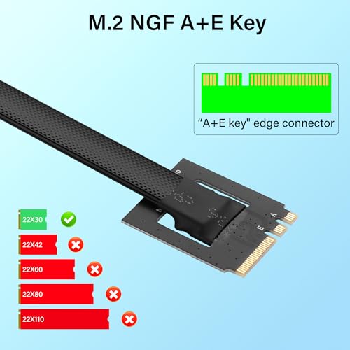 M.2 NGFF-sleutel A+E tot M.2M Key Extender Cable M2 Man naar Vrouwelijke NVME SSD Riser Cable 3