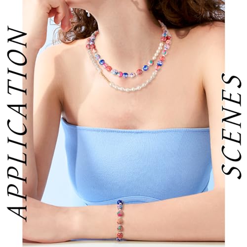 160 st. Handgemaakte Polymer klei kralen voor armbanden, 10-11mm ronde kralen met bloem patroon Diverse kralen voor sieraden maken vriendschap armband Kit DIY 3