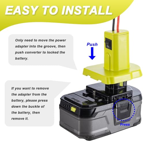 Battery Adapter Power Wheel voor Ryobi 18V Batterij Converter Kit Rc Auto Power Plug met schakelaar en Fuse Low Voltage Protection Module 4