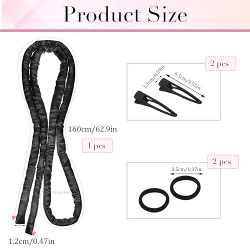 Heatless krultang hoofdband, hitteloze krultang, warmteloze krultang, 's nachts voor kort lang haar, geen hitte, nachtkrullen met dunne krultang om in te slapen voor kort haar 3