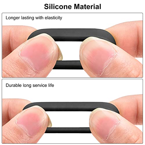 Siliconen Rubber Banden Ringen 50 Stuks Non Slip 1 7/8 Inch Flat Black voor boeken, kunst, dozen, Cord Verpakking, Zak Wraps 4