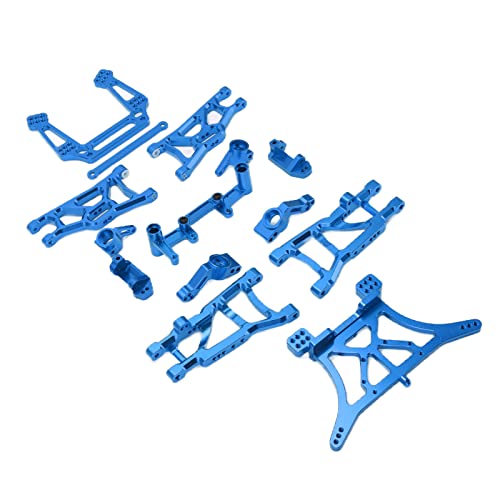 RC voorste vering armkit, 1/10 RC aluminium onderdelenkit Compatibel voor TRAXXAS SLASH 2WD 1/10 RC Car(Blauw)