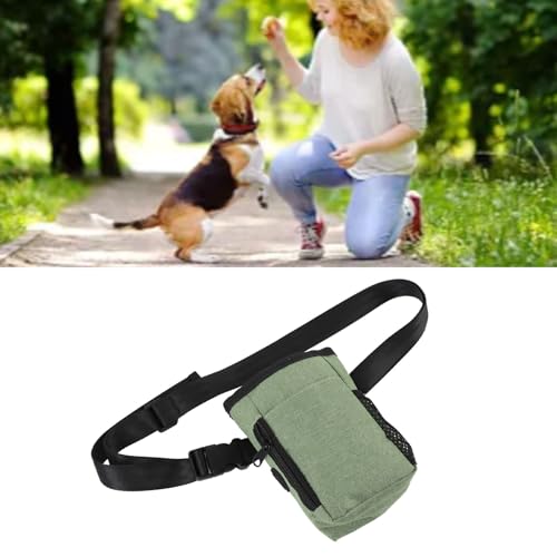 Draagbare hond Treat Bag, Multifunctionele Oxford Cloth Doggy Treat Snack Bag met waist riem schouderband voor Outdoor Walking Training 5