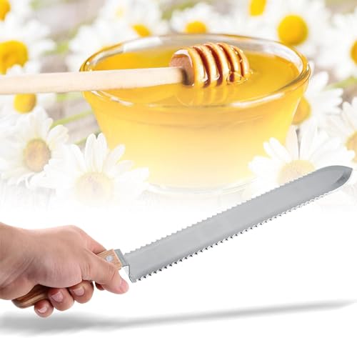 Bijenteelt honing mes, roestvrij staal bijenteelt gekartelde honing scraping mes imker Hulpmiddelen