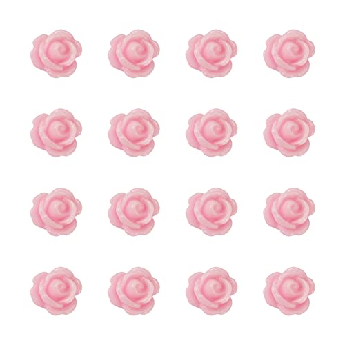 50 st. Roze Rozenkralen voor rozenkrans ketting geborsteld rozenbloem versieringen Voor Boeddha Mala sieraden maken armbanden oorbellen Scrapbooking