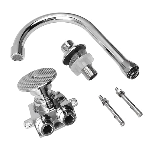 Voet Pedaal Faucet Handen Voetventiel Flexibele slang Touchless Floor Mount Foot Control Faucet voor keuken