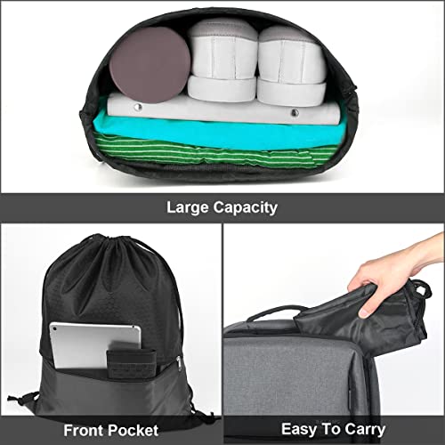 Fitnesstassen met koord, waterdichte zwemtas Sport fitnessruimte Zak, grote PE zak Zwemmen Cord Rugzak met ritssluiting voor schoolsport Beach Holiday Travel - Kinderen en volwassenen 4