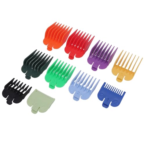 Clipper Guard Combs Hair Clipper Protectors Hair Trimmer Guards Trimmer Guard Combs 10 maten Hair Clipper Combs Gidsen Professional Kleurrijke nummer gecodeerd