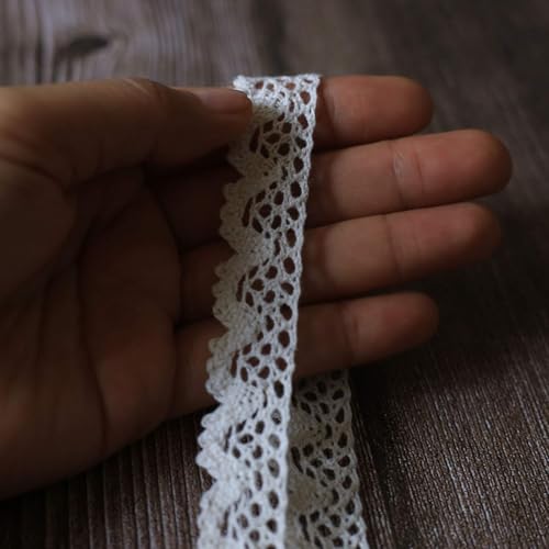 Lace Ribbon Ca. 20 m Lace Trim Vintage Kant Gehaakte Kant Decoratie Lint Katoen Decoratieve Tape Lace Stof voor het naaien van ambachten Bruiloft Decoratie (Beige35) 5