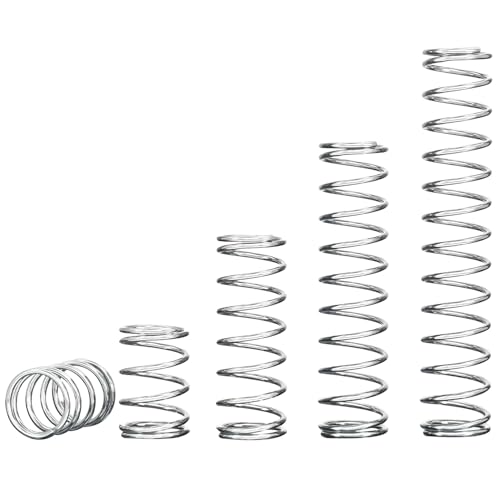 10 stuks Mini roestvrij stalen veren, metalen veren voor vervanging en reparatie, 0,7 x 5 x 15 mm compressieveren, mechanische compressie voorjaar