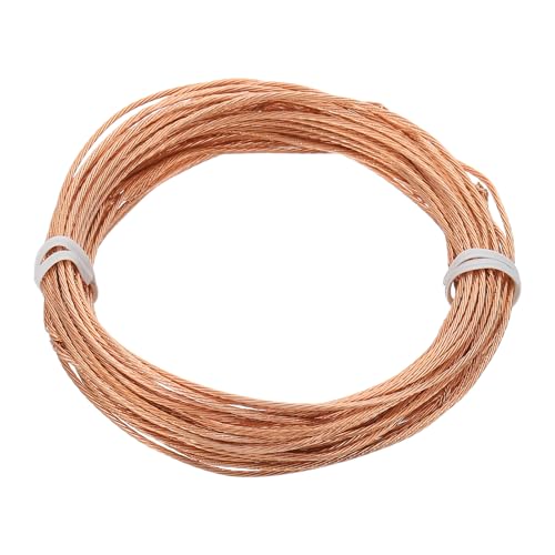 Bare Koperen Ground Wire, 18 Gauge, 25 Metres, Koperen Kabel, Gevlochten, Solid, Grondgeleider, Metaaldraad, Strak voor Lamp, Elektrische Apparaten