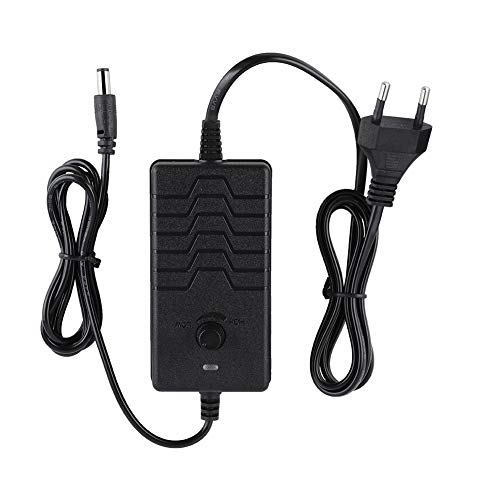 72W 2A 24-36V Power Adapter, Spanning verstelbaar met LED Display, 5.5 * 2.1mm, 5.5 * 2.5mm Universele, Meerdere Bescherming, voor elektrische Ventilator, Router, TV, DVD, LED, enz. (Zwart) 5