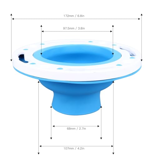 Toilet Flange Reparatie Kit, Siliconen ABS Eenvoudige installatie Toilet Flange Vervanging Kit voor 4in 5in Pijp 5