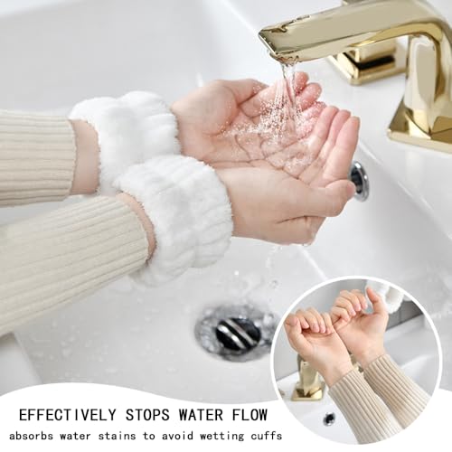 10 stuks gezicht Wash polsband, pols Spa Wasband Microfiber Absorberende gezicht Wash polsbandjes Elastische handdoek polsbandjes Multicolor polsband Sweatband voor Bad Douche Make-up 3