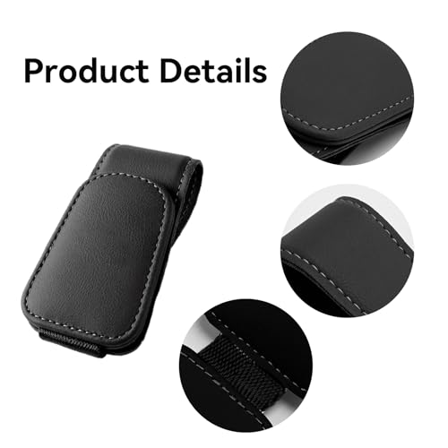 Verpakking van 2 auto glazen houders, Eenvoudig te installeren, Auto zonnebril houder, Magnetische auto glazen houder, Sun Visor, voor glazen, brandstofkaarten, visitekaartjes, visitekaartjes enz. 5