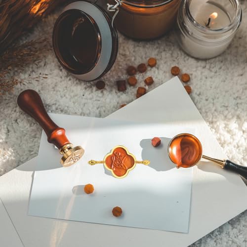Verpakking van 3 Wax Seal vormen, Seal Wax Vorm Stamp Set metaal, Wax Seal vormen voor bruiloft, Gift Wrapping, Envelop, Uitnodigingskaarten, Bruiloft Uitnodigingen (A) 5