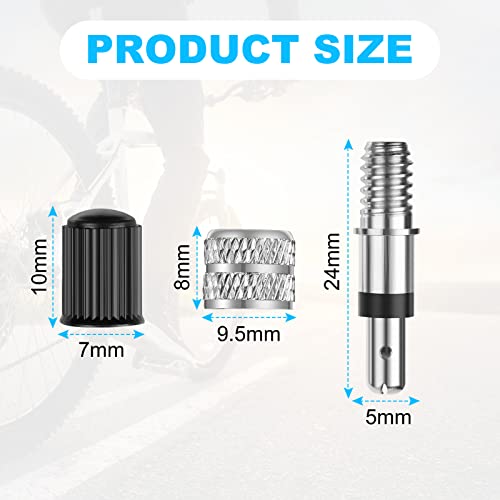 Fietsventielset, 6-Piece Duitsland Type Vervanging Fietsventielset Compatibel met Dunlop Dunlop Dutch Fietsband, Koperen Fietsventiel Vervanging voor Flash Valve en de meeste