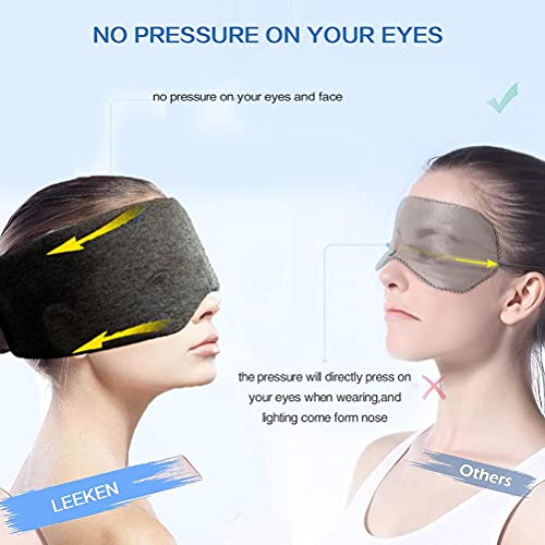 Handgemaakte katoenen slaapmasker blackout Comfortabele Eye Cover Comfortabele ademend verstelbaar 3