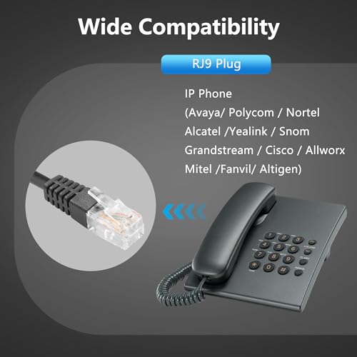RJ9 aan QD-adapter Kabel Hoofdtelefoon Adapter Kabel Quick Connect Kabel naar RJ9 Plug Adapter Kabel voor Plantronics QD Headsets Nortel Mitel Aastra NEC en meer 3