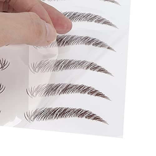 6D Eyebrow Tattoo Sticker Professional Waterproof Eyebrow Transfer Sticker Eyebrow Makeup Tool voor vrouwen en meisjes (Brown)(Brown-03) 5