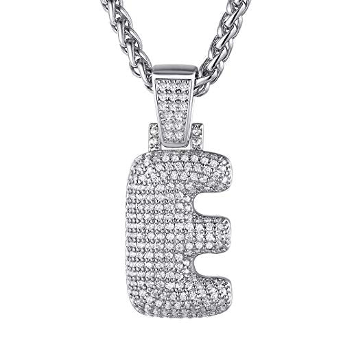 Juwelen IJs uit Bubble Letter Hanger, Bling Gold Initial Ketting met tennis ketting, Custom Hip Hop sieraden voor mannen vrouwen