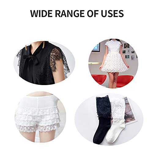 3 Yard 10cm brede melk zijde Vintage Lace Board Lace Ribbon Lace Borduurwerk Decoratieve Ribbon Lace Floral Ribbon Border voor Naaiwerk Lingerie bruiloft jurk bruiloft Home Decor, zwart