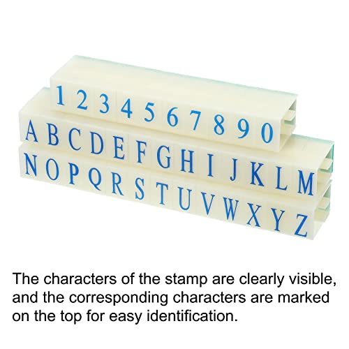 Afneembare nummerletterstempel, Plastic 9+26 Digits Fontgrootte 1 Digit 0-9 Alfabet A-Z Combinatieset voor kaart Scrapbook Onderwijs 3
