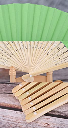 12 st Hand Fans voor bruiloft Kleurrijke vouwen Compartments, Paper Fans, Opvouwbare Gast Cadeau Aziatische Decoratie voor DIY Zomer bruiloft Verjaardag Party Fotografie Wand Decoratie Blauw 5